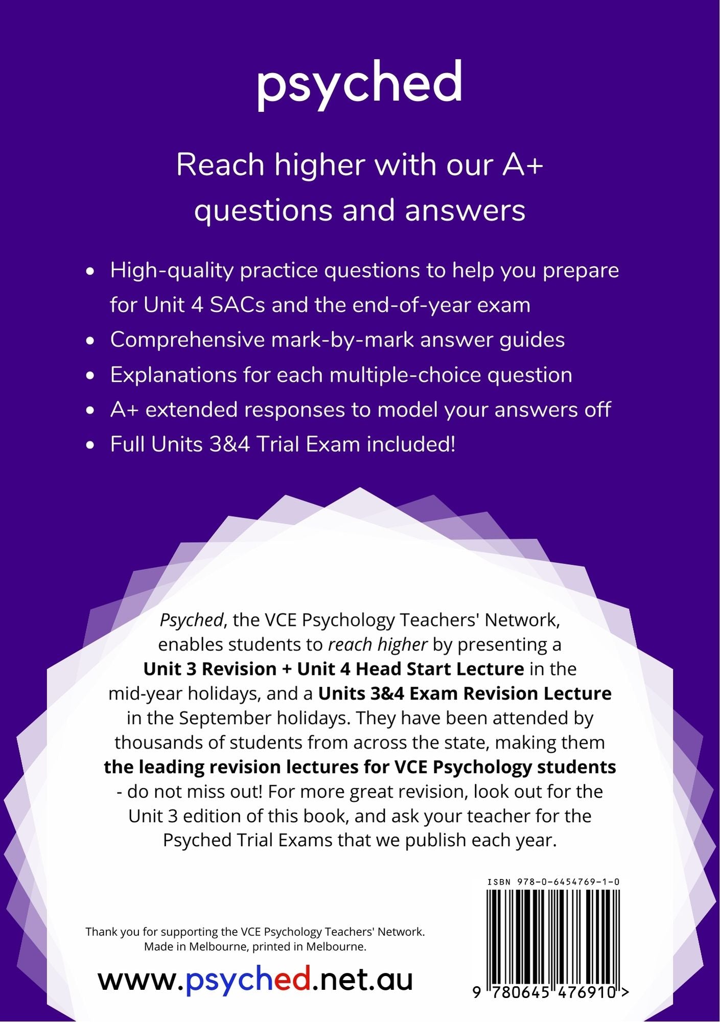 VCE Unit 4 Psychology Head Start Webinar - 21st June 2026, 1-4pm + Unit 4 Revision Questions Book Bundle
