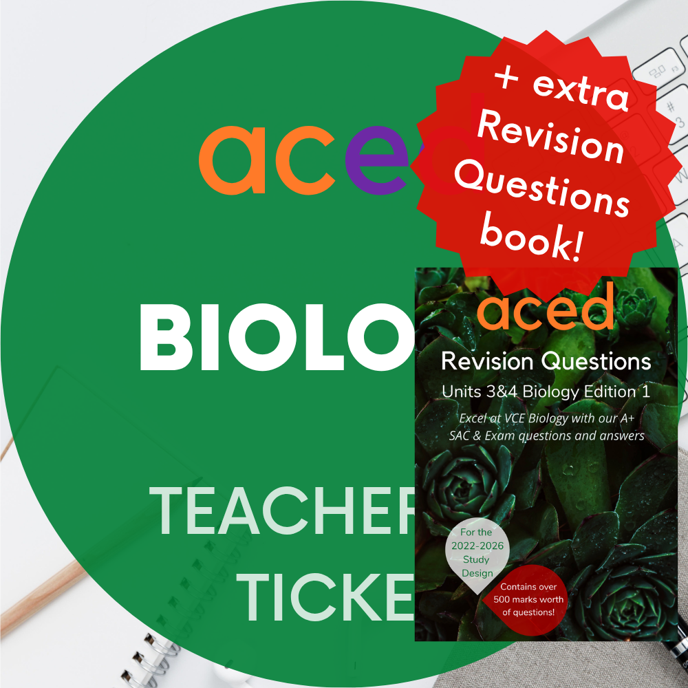 Units 3&4 Biology Exam Revision Lecture 2026: 10th October, 9am–12pm