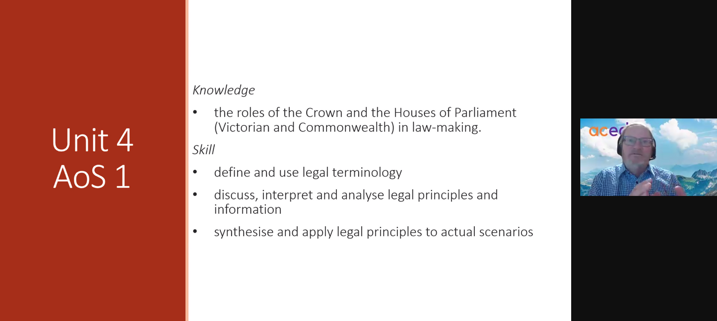Units 3&4 Legal Studies Exam Revision Lecture 2025: 19th October, 9am – 12:30pm