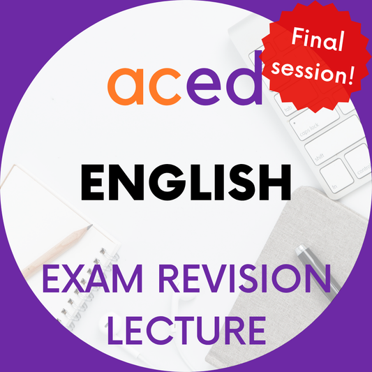 Units 3&4 English Exam Revision Lecture 2026: 16th October, 4:30–7:30pm