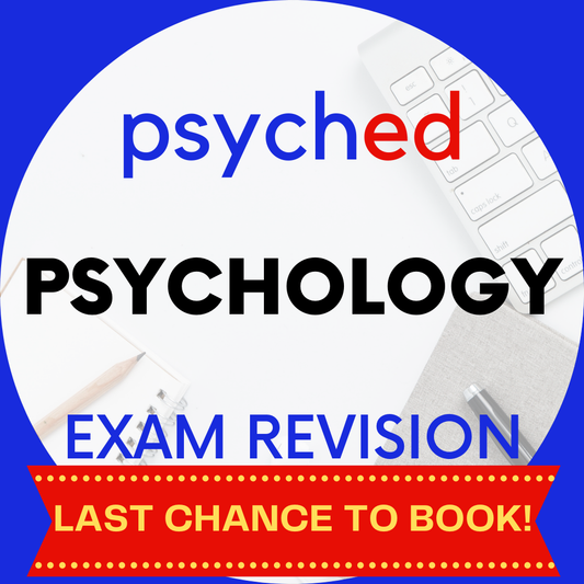 Units 3&4 Psychology Exam Revision Lecture 2025: 18th October, 9am – 12:30pm