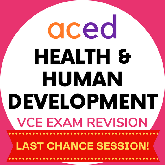 Units 3&4 Health and Human Development Exam Revision Lecture 2024: 27th October, 1:00 – 4:30pm