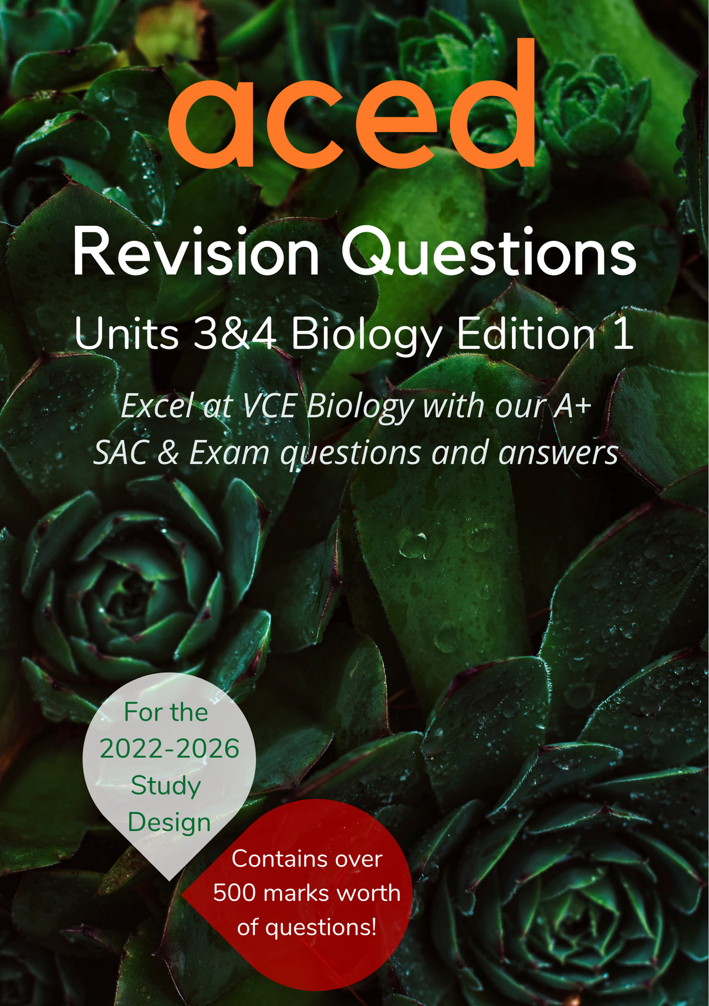 ACED Revision Questions Book - Units 3&4 Biology Edition 1