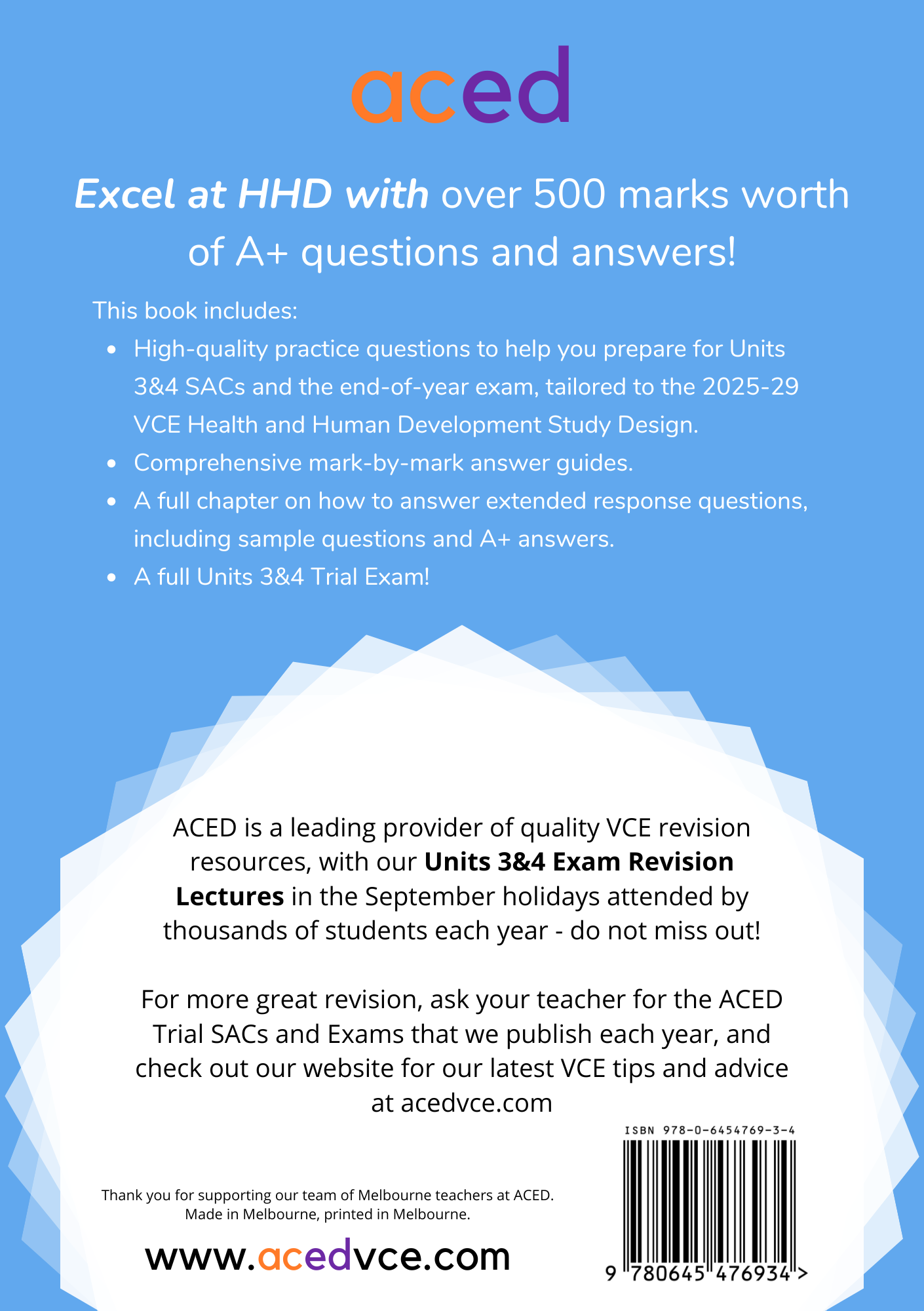 ACED Revision Questions Book - Units 3&4 Health and Human Development Edition 1