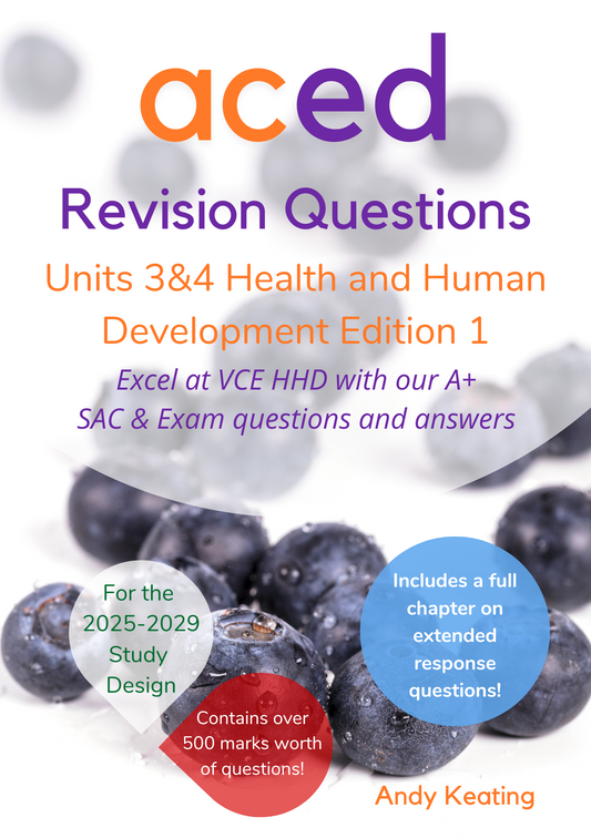 ACED Revision Questions Book - Units 3&4 Health and Human Development Edition 1