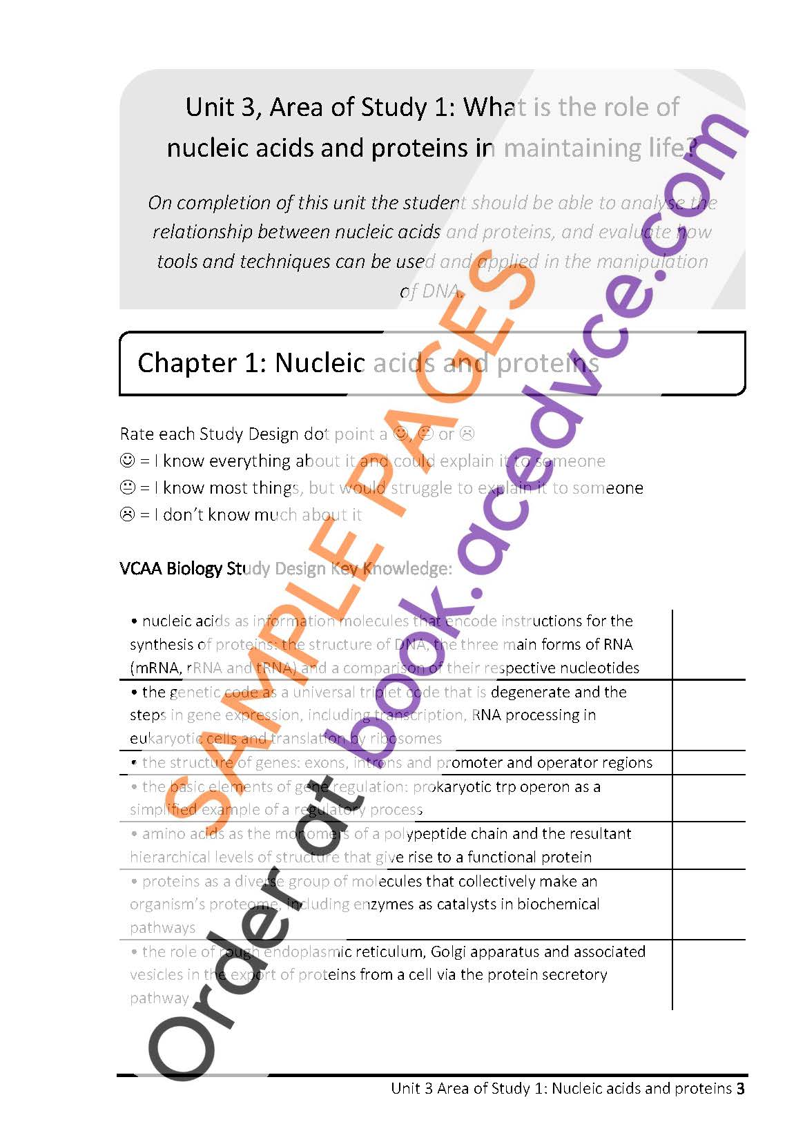 ACED Revision Questions Book - Units 3&4 Biology Edition 1