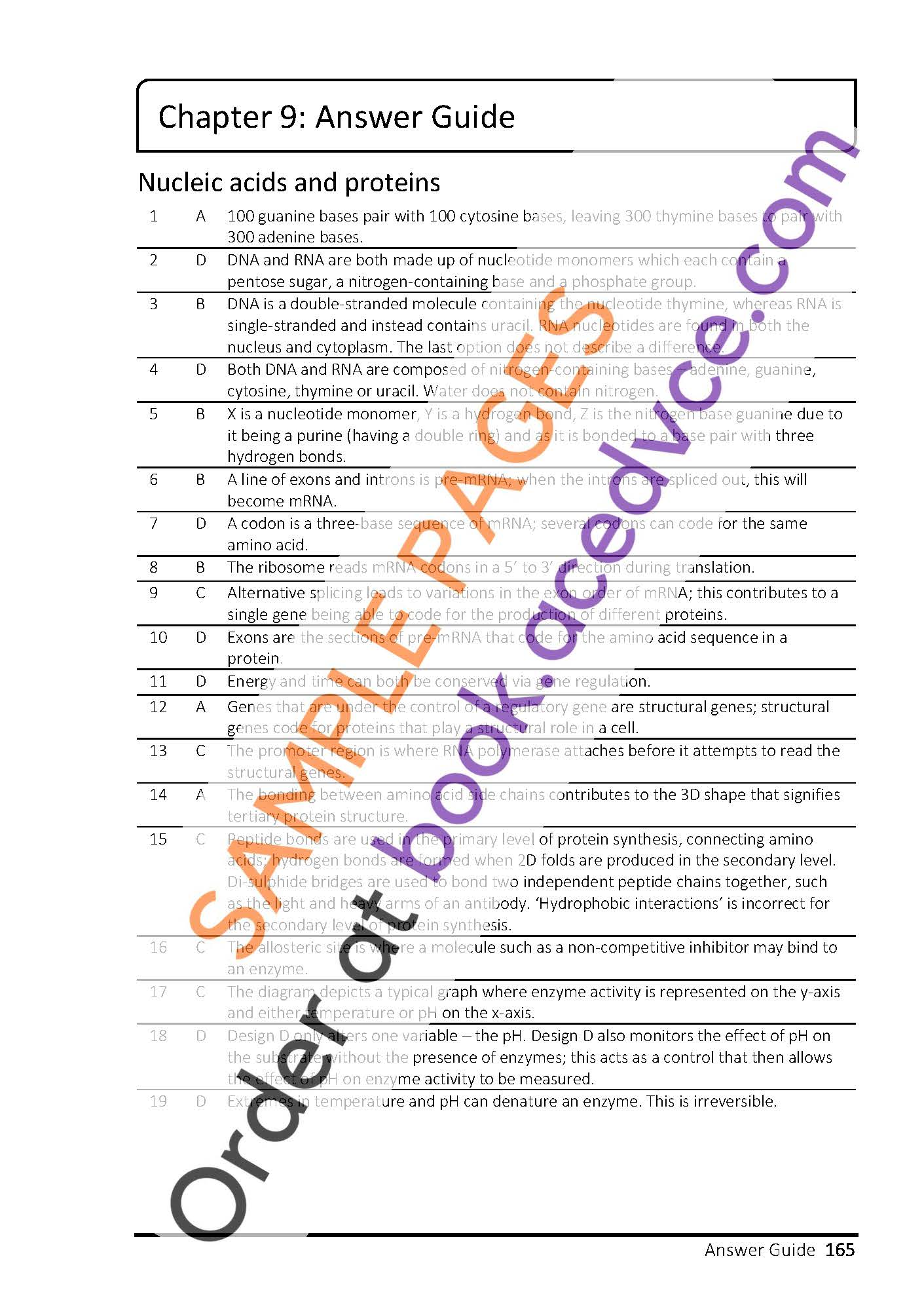 ACED Revision Questions Book - Units 3&4 Biology Edition 1