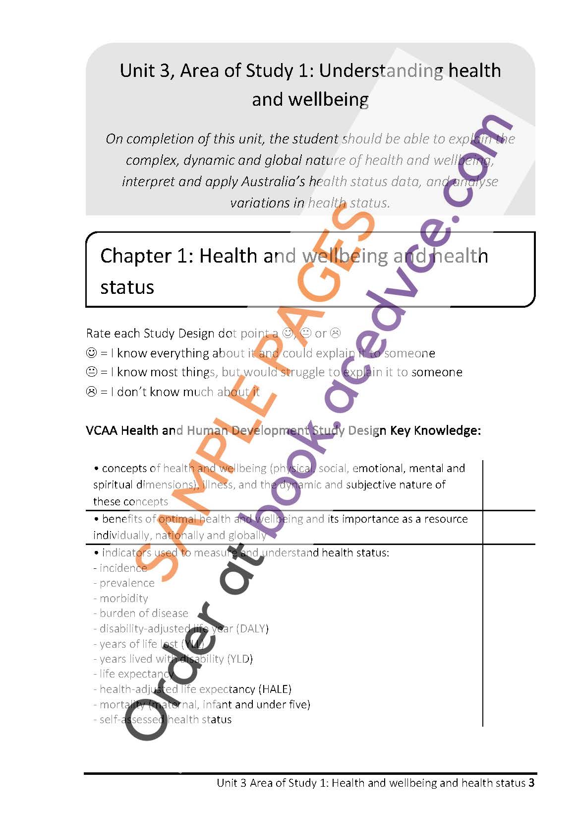 ACED Revision Questions Book - Units 3&4 Health and Human Development Edition 1