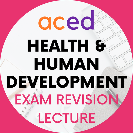 Units 3&4 Health and Human Development Exam Revision Lecture 2025: 20th September, 1pm – 4:30pm