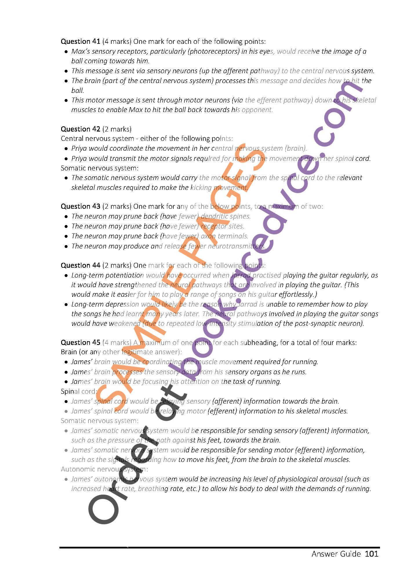 Psyched Revision Questions Book - Unit 3 Psychology Edition 1