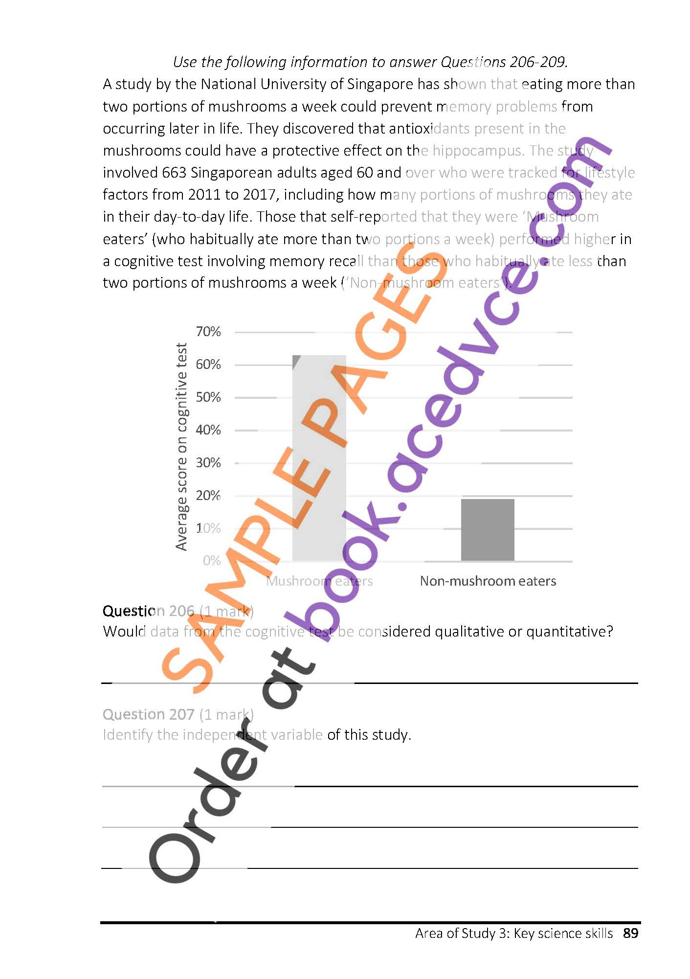 Psyched Revision Questions Book - Unit 4 Psychology Edition 1