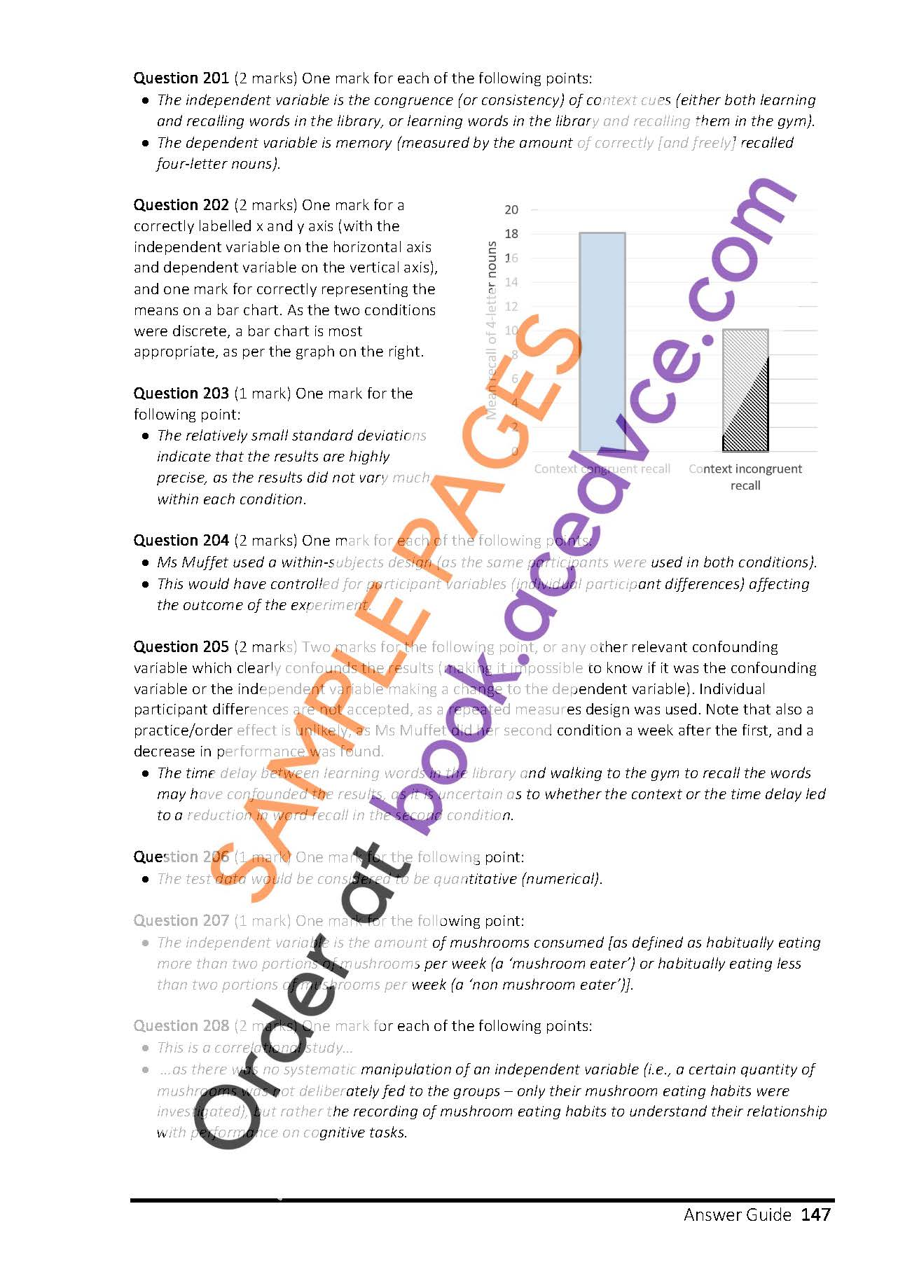 Psyched Revision Questions Book - Unit 4 Psychology Edition 1