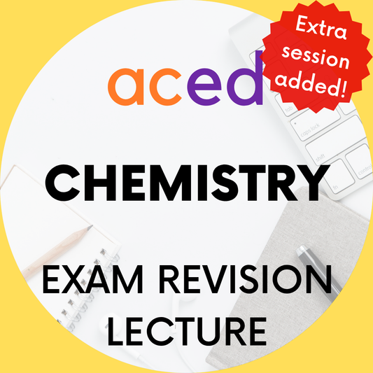 Units 3&4 Chemistry Exam Revision Lecture 2026: 17th October, 9am–12pm