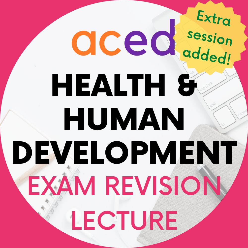 Units 3&4 Health and Human Development Exam Revision Lecture 2026: 24th October, 4–7pm