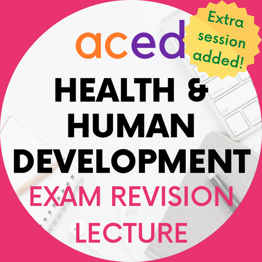 Units 3&4 Health and Human Development Exam Revision Lecture 2026: 24th October, 4–7pm